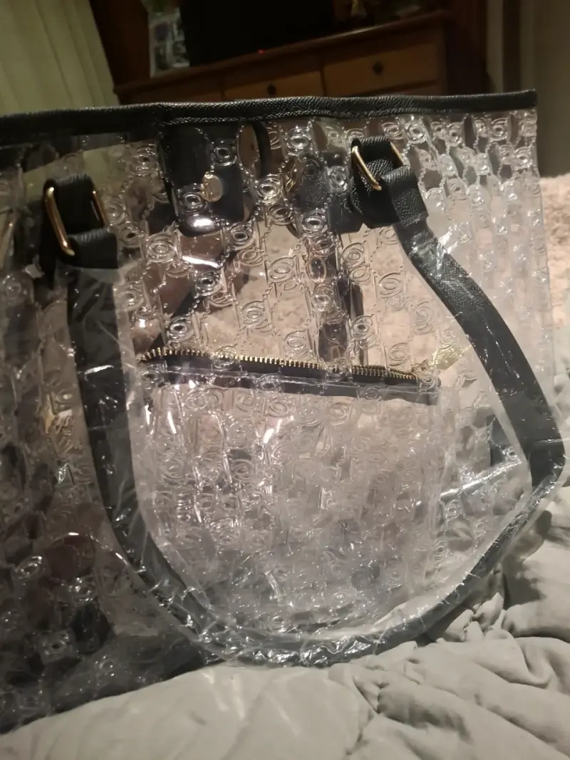 Bolso transparente Bebe con asas negras - 4