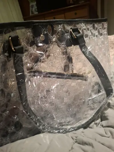 Bolso transparente Bebe con asas negras - miniatura 4