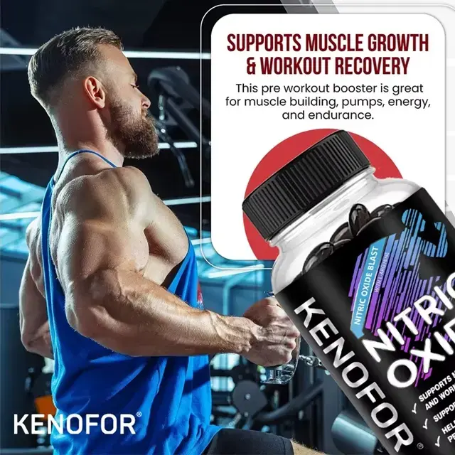 Kenofor Óxido Nítrico crecimiento muscular 120 cap - 2