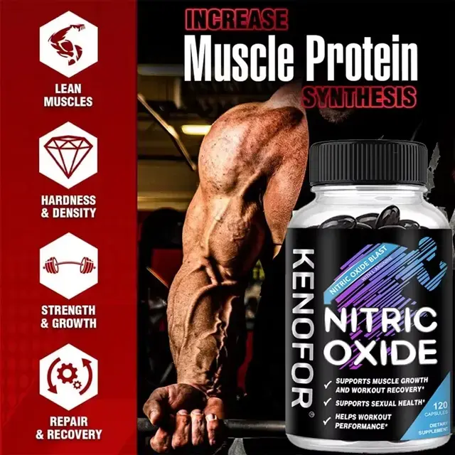 Kenofor Óxido Nítrico crecimiento muscular 120 cap - 4