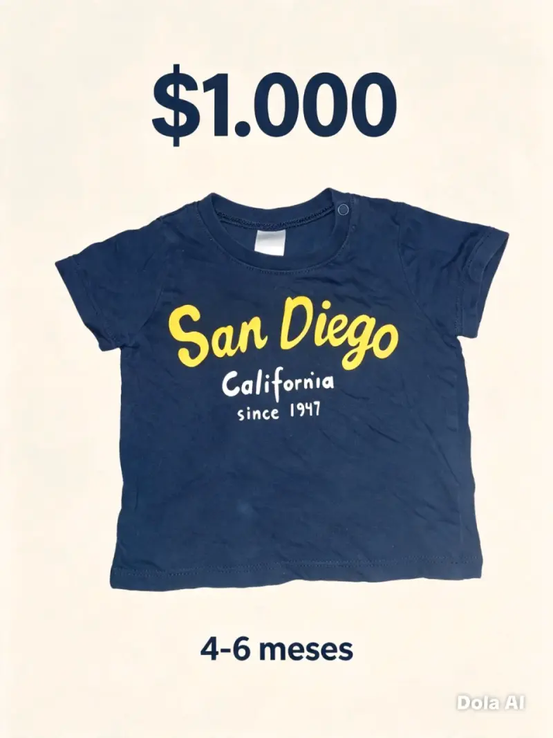 Polera para bebé San Diego azul 4-6 meses