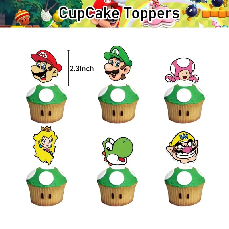 Set de Decoración de Cumpleaños Temática Mario Bros - 4
