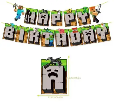 Decoración de cumpleaños temática de videojuego - miniatura 2