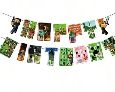Set de Decoración de Cumpleaños Temática de Videojuego - miniatura 3