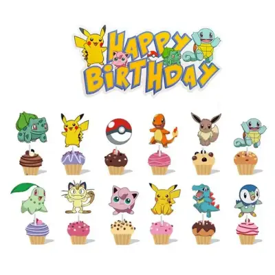 Decoración de cumpleaños temática Pokémon - miniatura 3