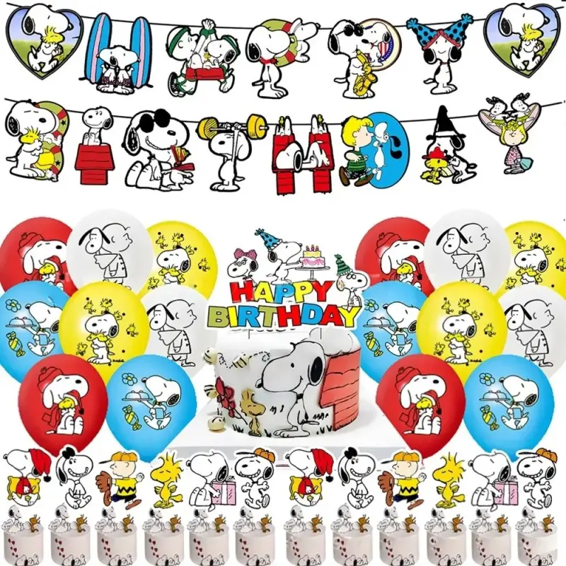 Set de Decoración de Cumpleaños Snoopy - 1