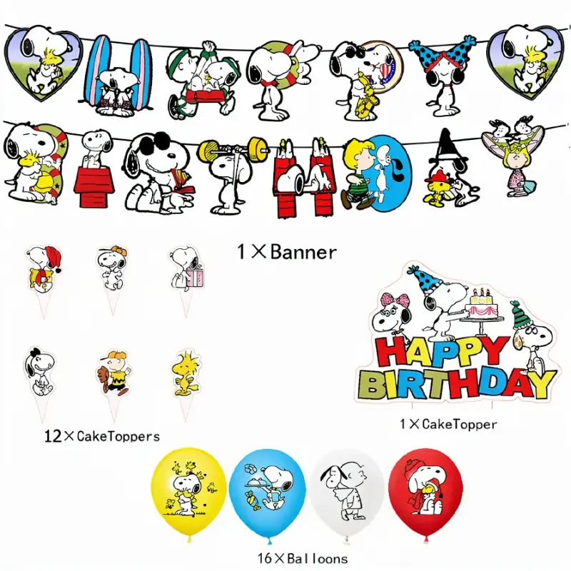 Set de Decoración de Cumpleaños Snoopy - 2