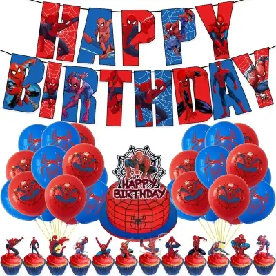 Decoración de cumpleaños temática de Spiderman - miniatura 4