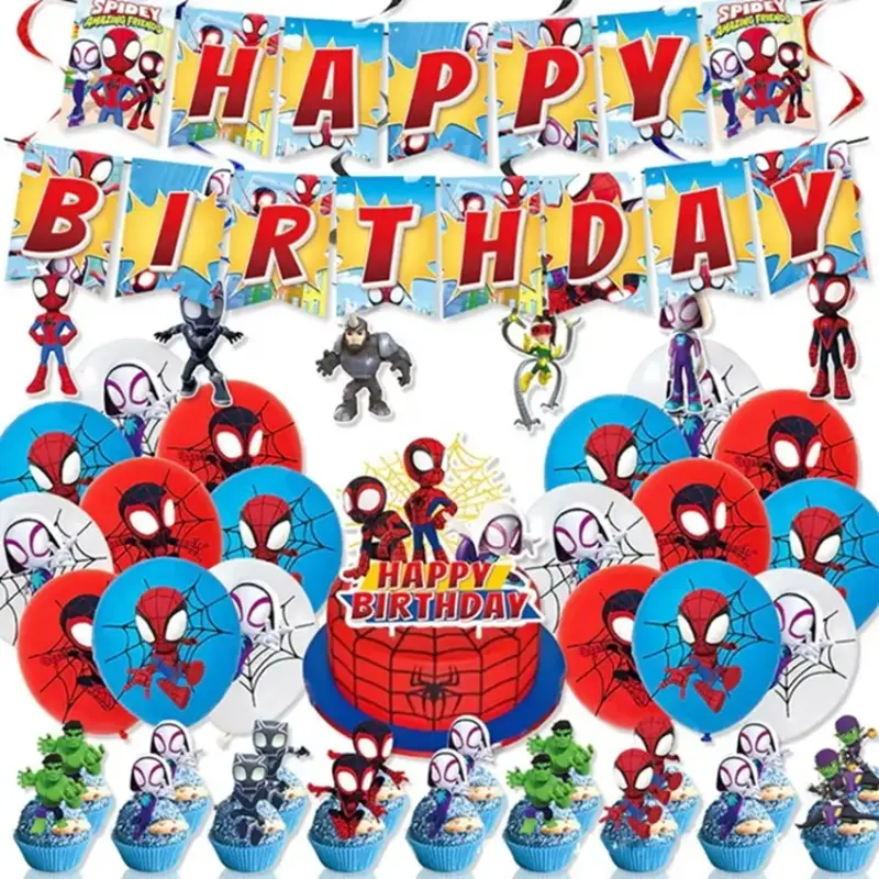 Decoración de cumpleaños Spidey y sus amigos - 1
