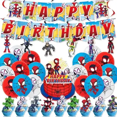 Decoración de cumpleaños Spidey y sus amigos - miniatura 1