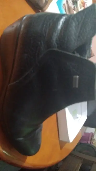 Botines de cuero negro para mujer - miniatura 2