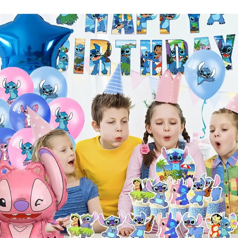 Set de decoración de cumpleaños Stitch - 1