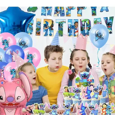 Set de decoración de cumpleaños Stitch - miniatura 1