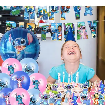 Set de decoración de cumpleaños Stitch - miniatura 2