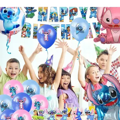 Set de decoración de cumpleaños Stitch - miniatura 3