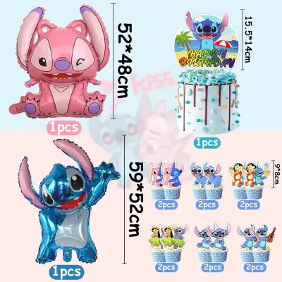 Set de decoración de cumpleaños Stitch - miniatura 4
