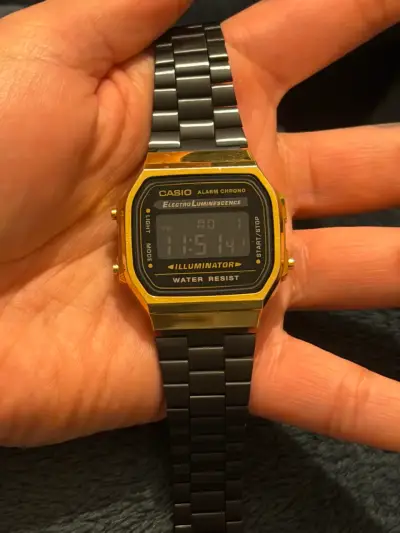 Reloj Casio Vintage Electro Luminescence Negro y Dorado - miniatura 1