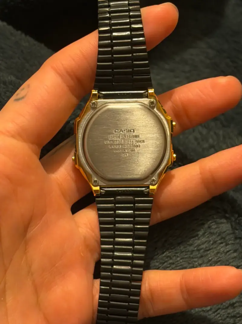 Reloj Casio Vintage Electro Luminescence Negro y Dorado - 4