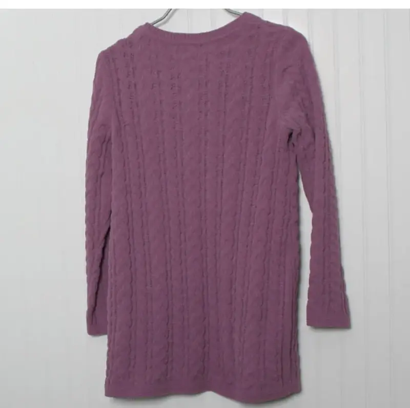 Suéter de punto morado para mujer - 3