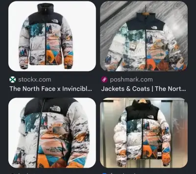 Chaqueta mujer talla XL pequeña estampado montañas - miniatura 1