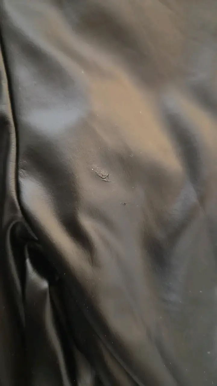 Leggings de cuero sintético negro para mujer - 2