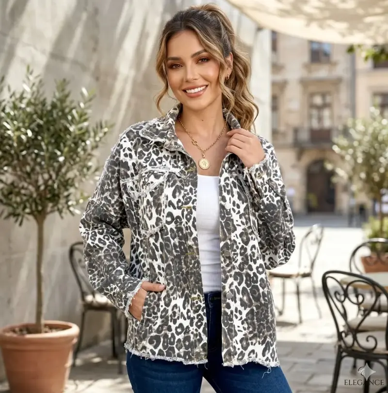 Chaqueta de mezclilla con estampado animal print - 2