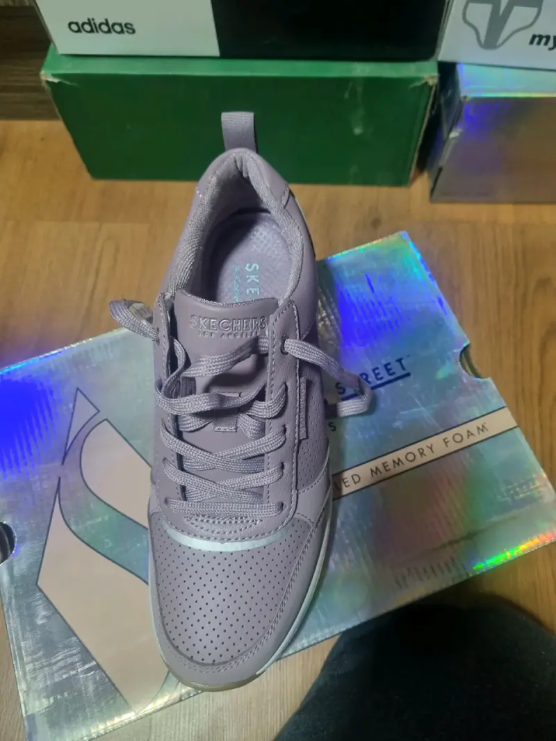 Zapatillas deportivas lila Skechers con espuma de - 3