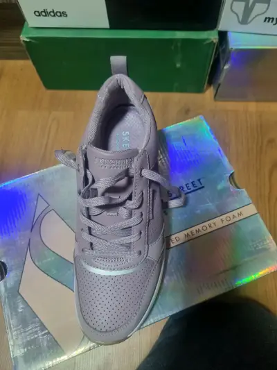 Zapatillas deportivas lila Skechers con espuma de - miniatura 3