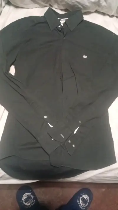 Camisa Lacoste negra de hombre - miniatura 1