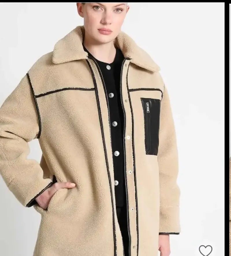 Abrigo reversible negro y beige con forro de lana - 2