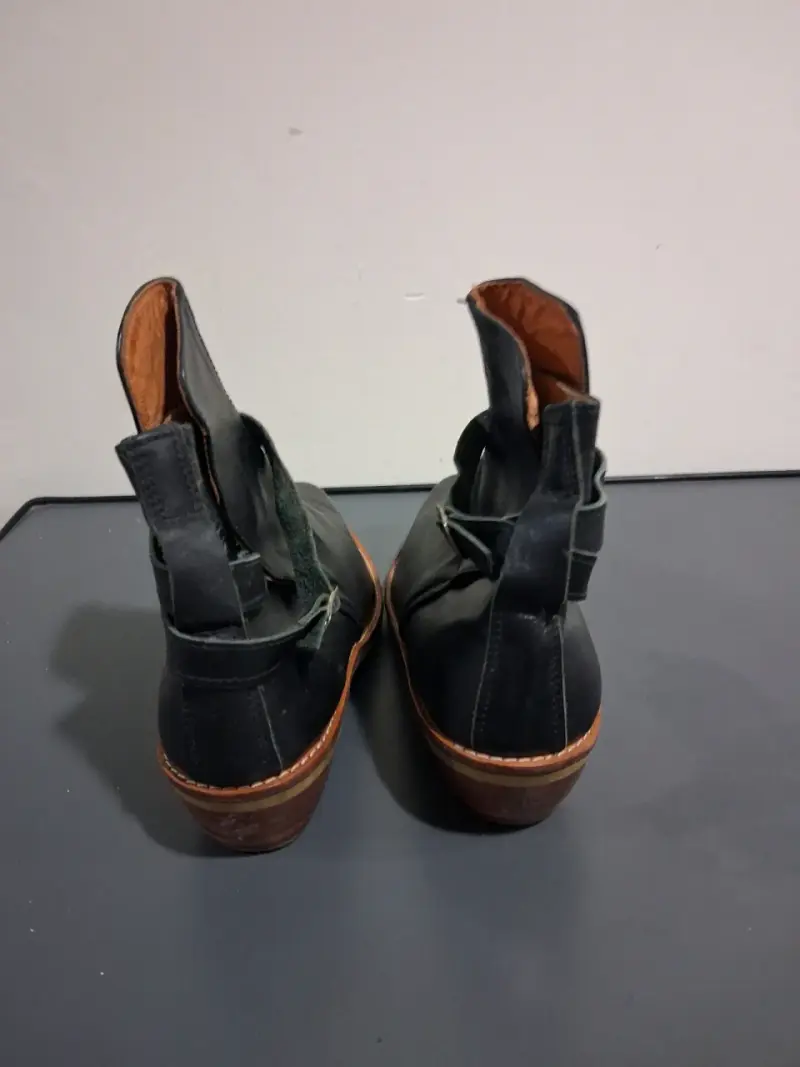 Botines de cuero negro para hombre talla 42 - 4