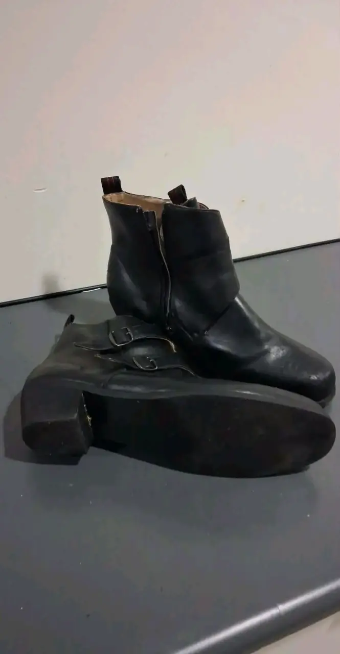 Botines de cuero negros talla 41 - 3