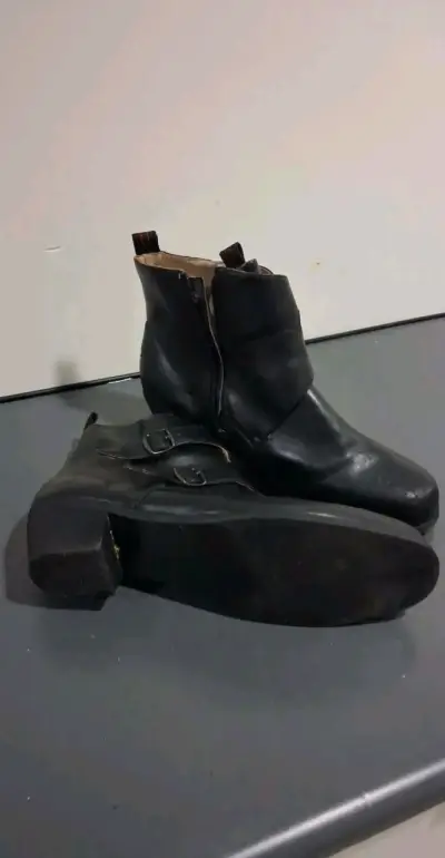 Botines de cuero negros talla 41 - miniatura 3