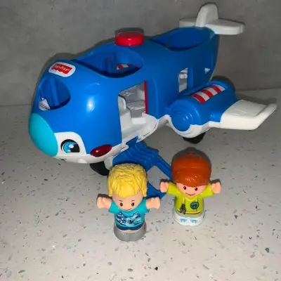 Avión de juguete Fisher-Price con figuras - miniatura 2