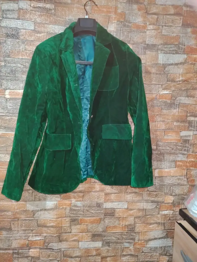 Blazer verde de terciopelo talla M