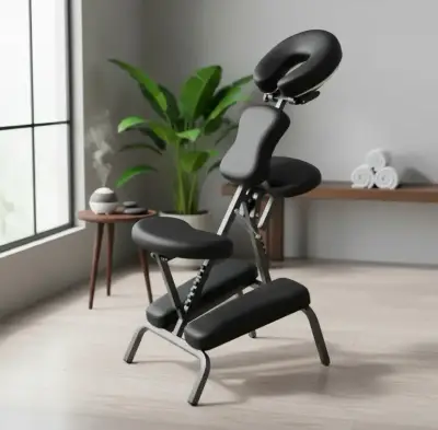 Silla de Masaje Portátil Negra Ajustable - miniatura 3