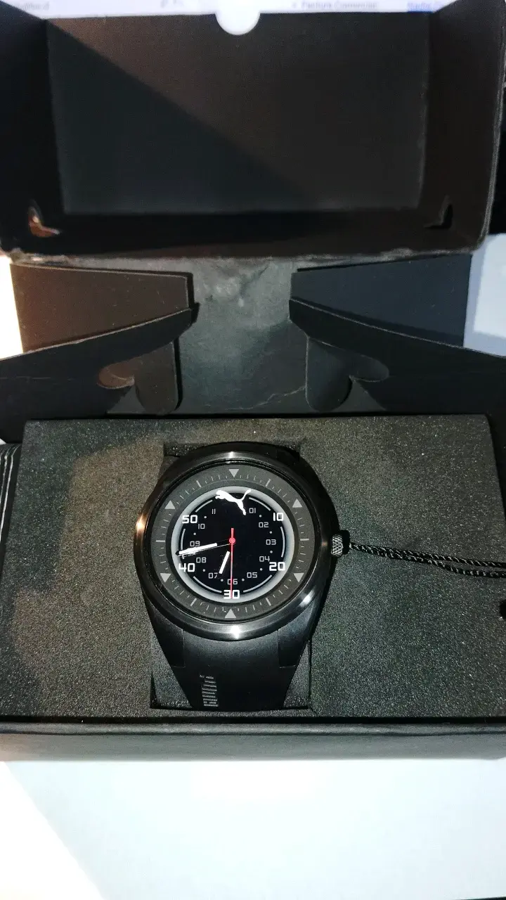 Reloj deportivo negro Puma resistente al agua - 4