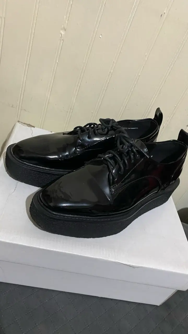 Zapatos de charol negro Basement - 2