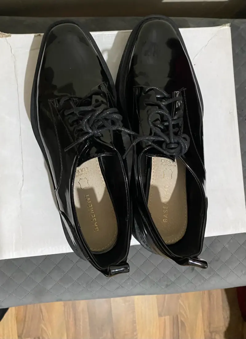 Zapatos de charol negro Basement - 5
