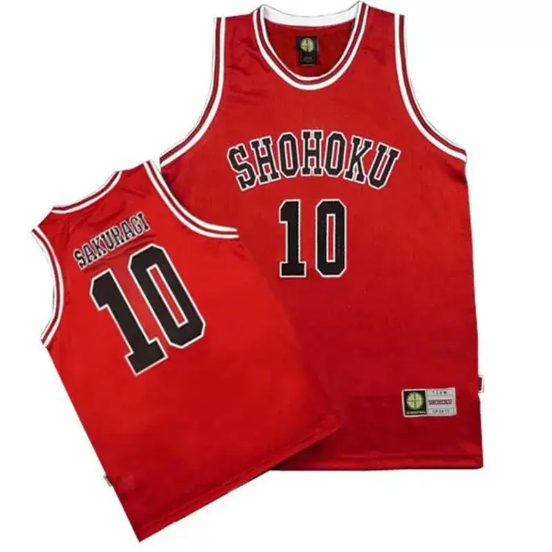 Camiseta de Baloncesto Shohoku 10 Roja SAKURAGI