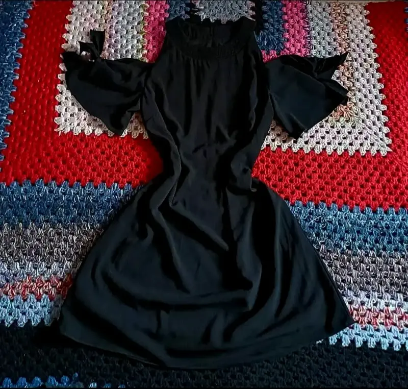 Vestido negro elegante Zara Basic - 1