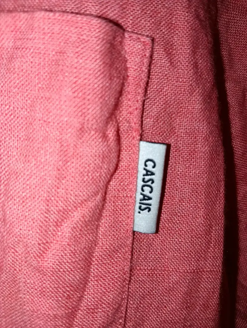 Camisa roja de lino Cascais slim fit - 3