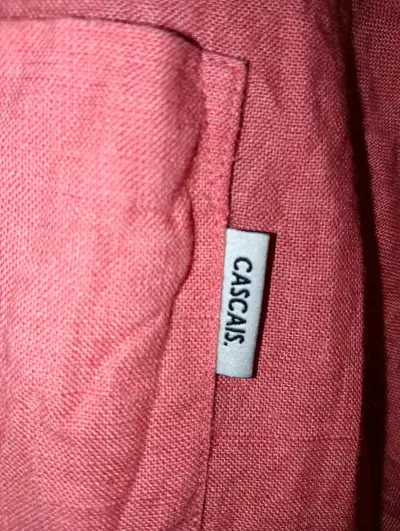 Camisa roja de lino Cascais slim fit - miniatura 3