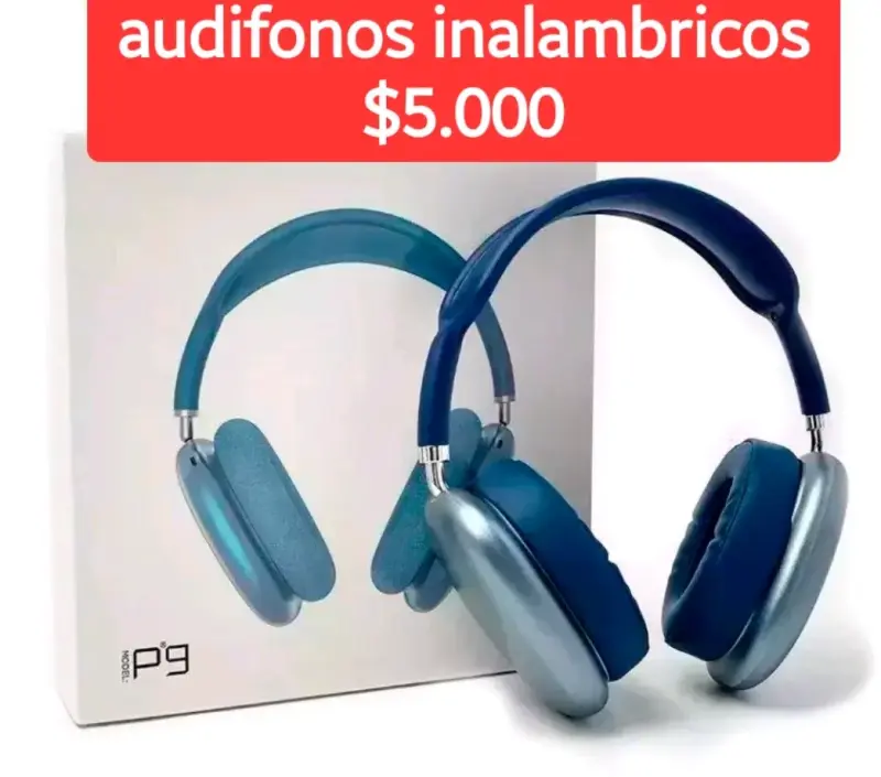 Audífonos inalámbricos modelo P9 azul