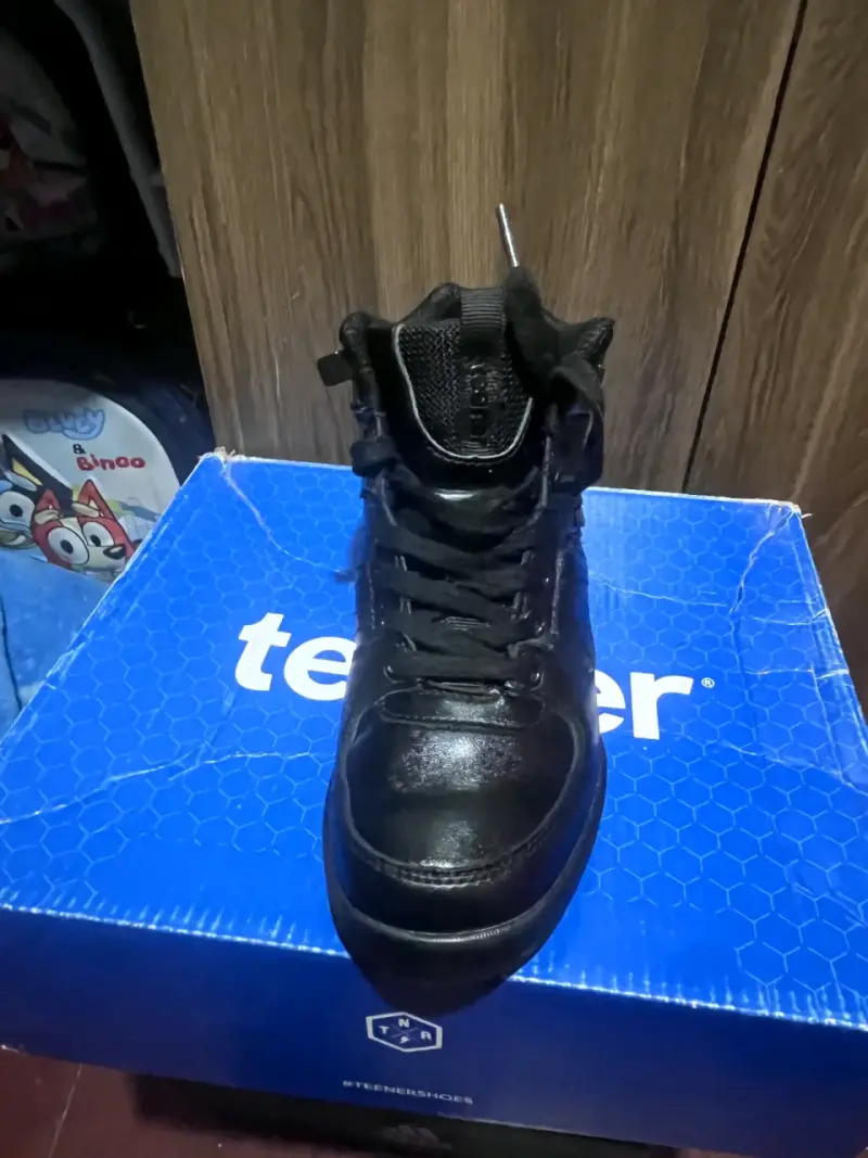 Botines de cuero negro para niña - 2
