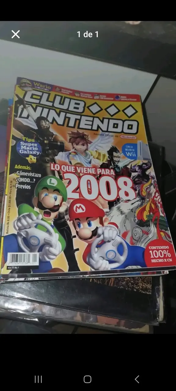 Revistas Club Nintendo 2008 y 2010