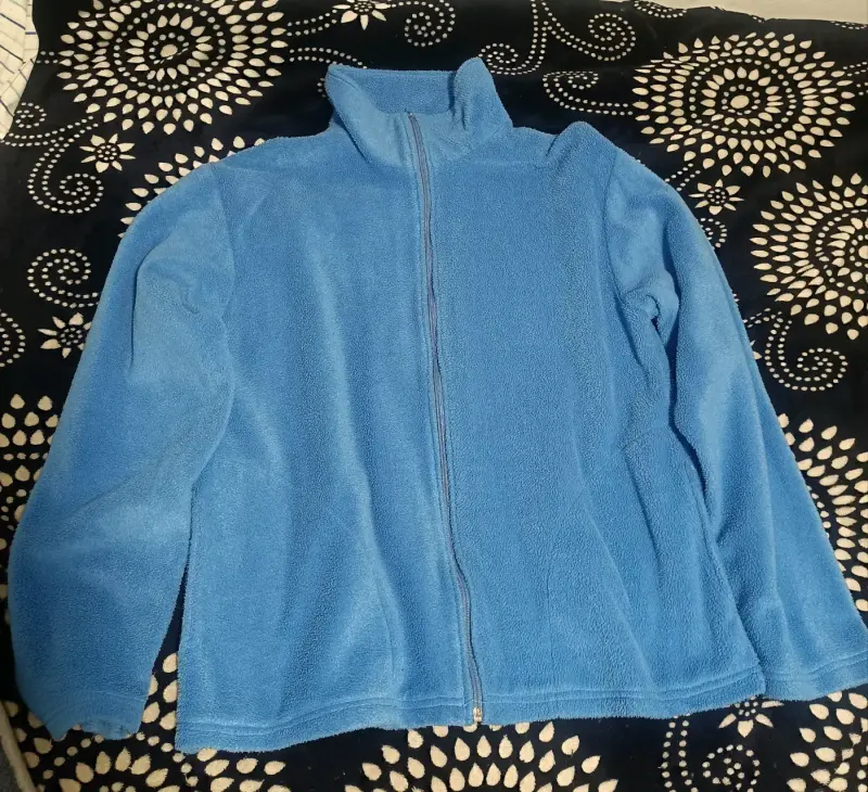 Chaqueta polar azul unisex con cierre