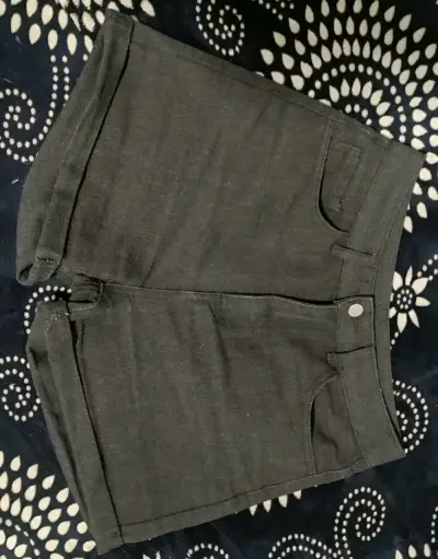 Shorts de mezclilla gris oscuro - miniatura 1