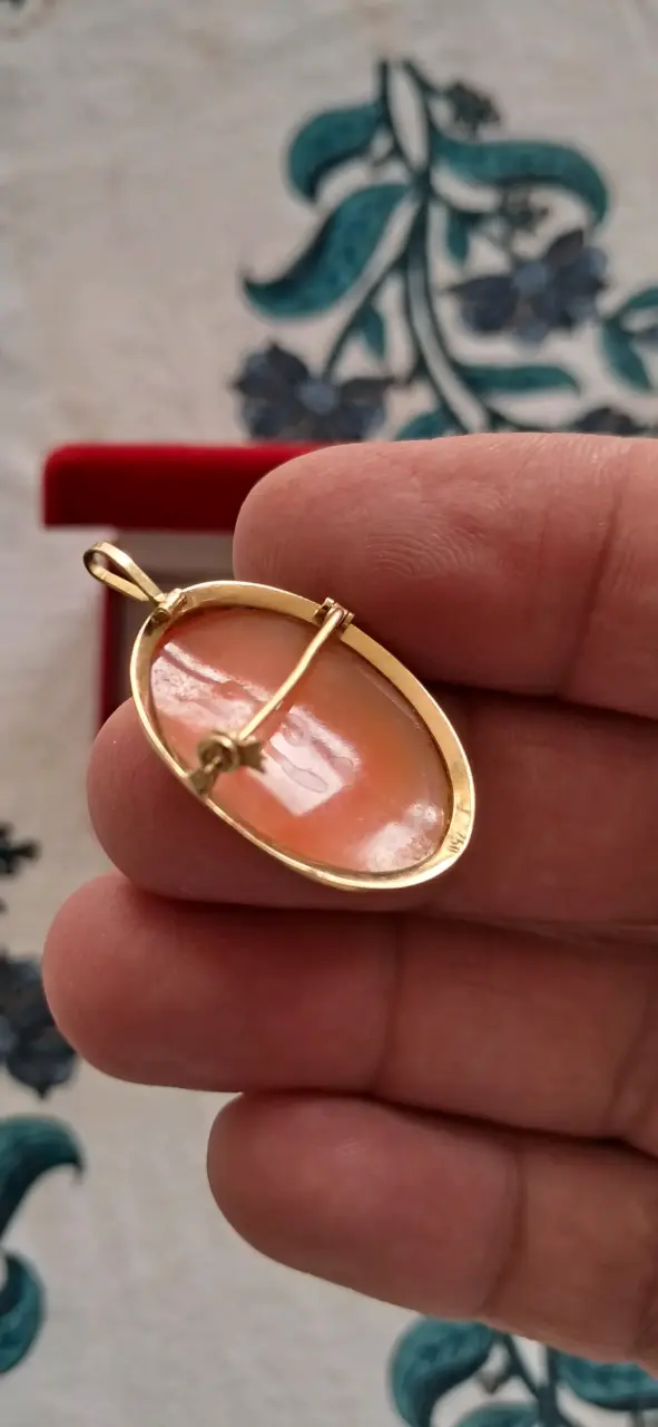 Colgante y prendedor  camafeo vintage en oro - 3