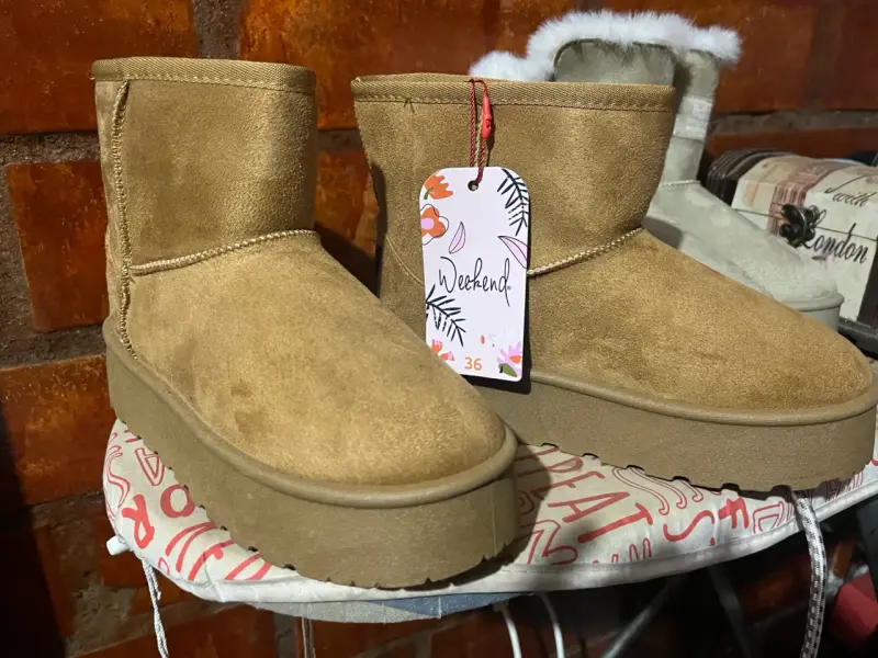 Botas de invierno camel con forro de lana - 2
